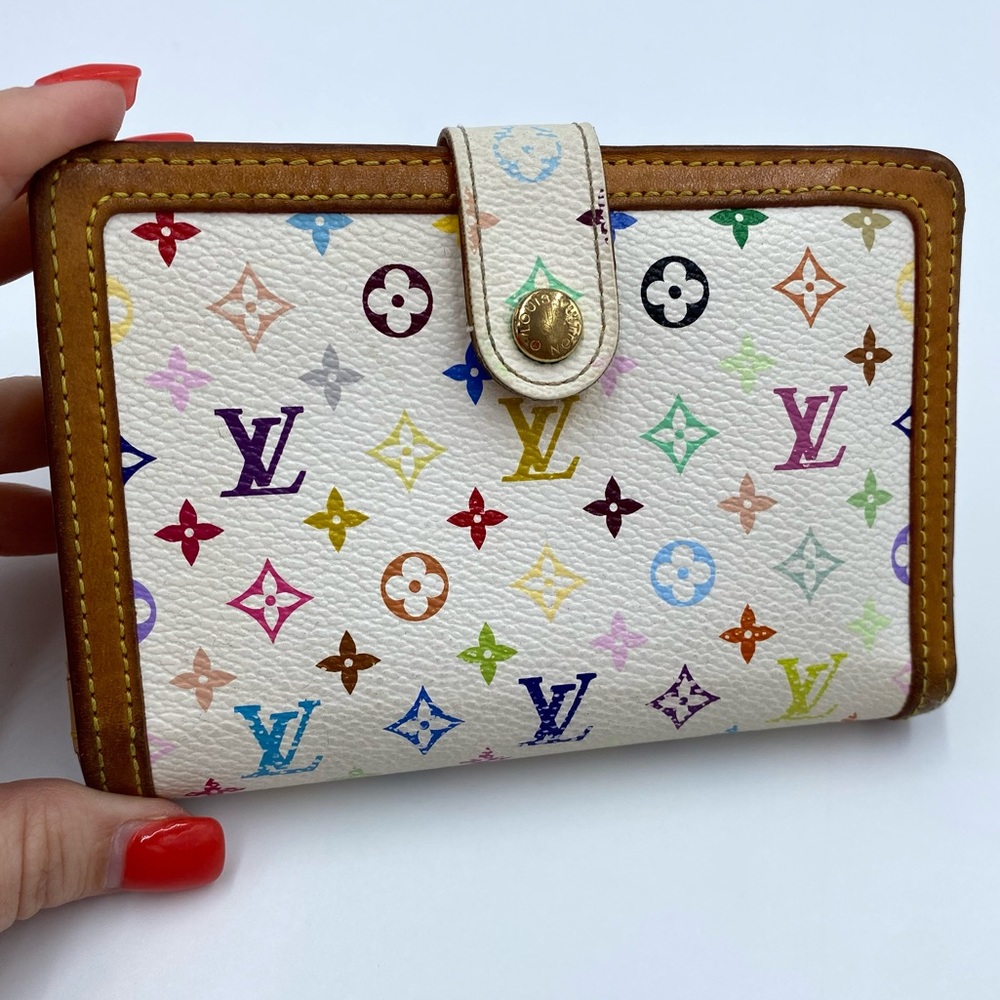 LOUIS VUITTON multicolor monogram kiss-lock compact wallet Murakami